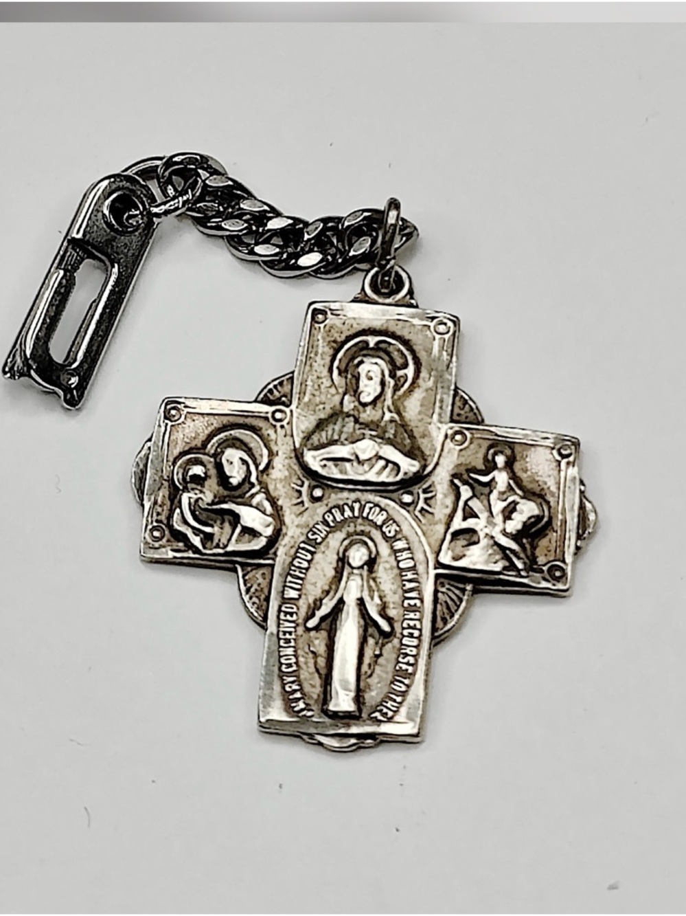 Vintage Cree Sterling Catholic Metal
